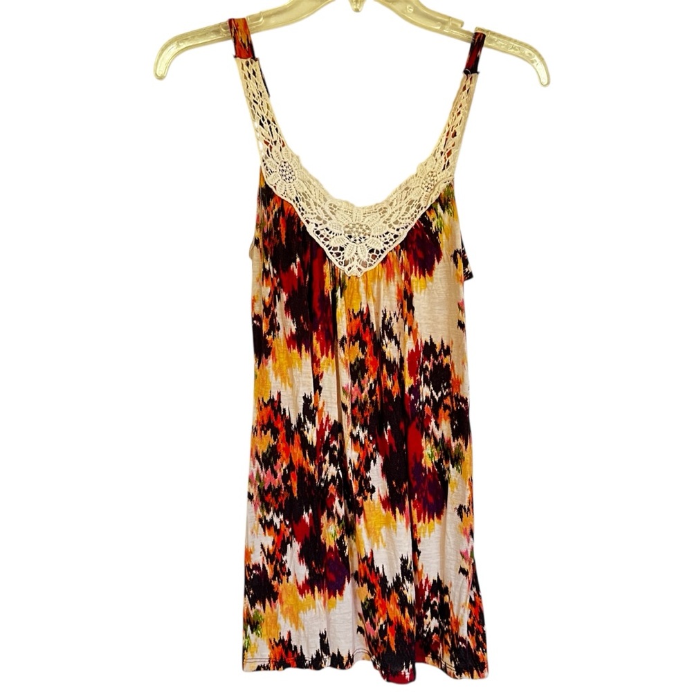 Rue 21 multi-coloured floral lace cami tunic top Size Medium